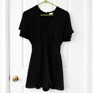 Aritizia Black V-Neck Romper